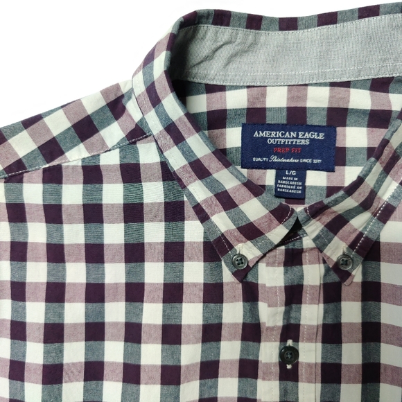 American Eagle Button Down Shirt Prep Fit Large - Picture 1 of 6